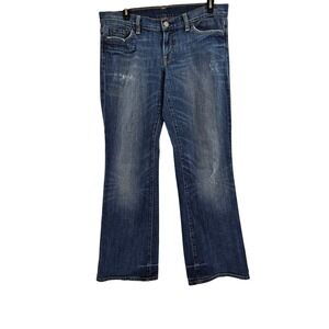 Citizens of Humanity Distressed Bootcut Jeans Blue Denim Womens 31 Cowgirl Comfy